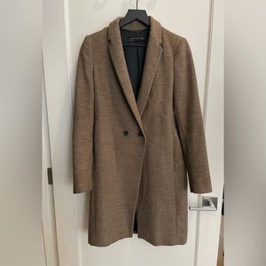Zara - Fall / Winter Coat - Mauve - Size Small - Poly Blend